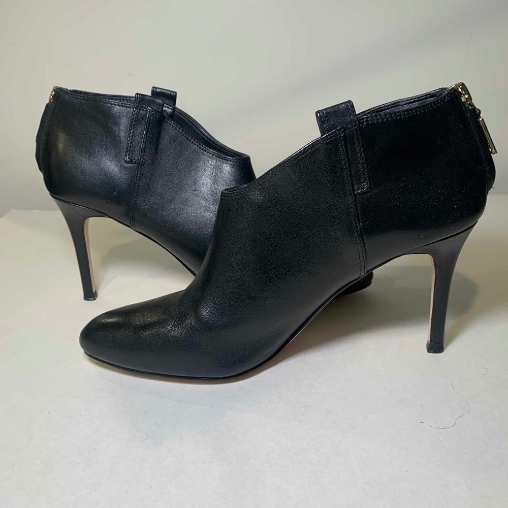 Ivanka Trump Juno Leather Ankle Booties – Size 9 – Black Heels